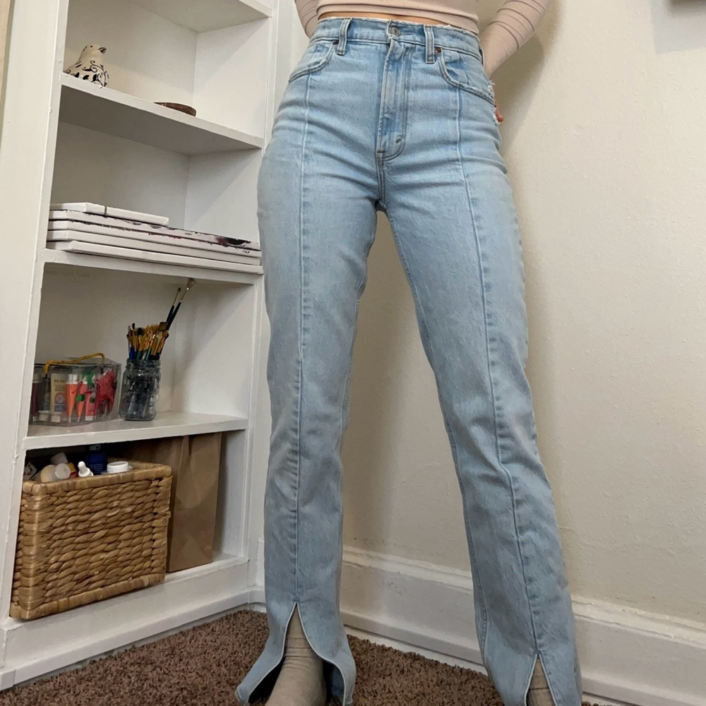90s ultra high rise vertical inseam bootleg jean - Picture 12 of 15